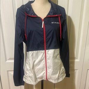 Columbia Women's Navy and White Jacket